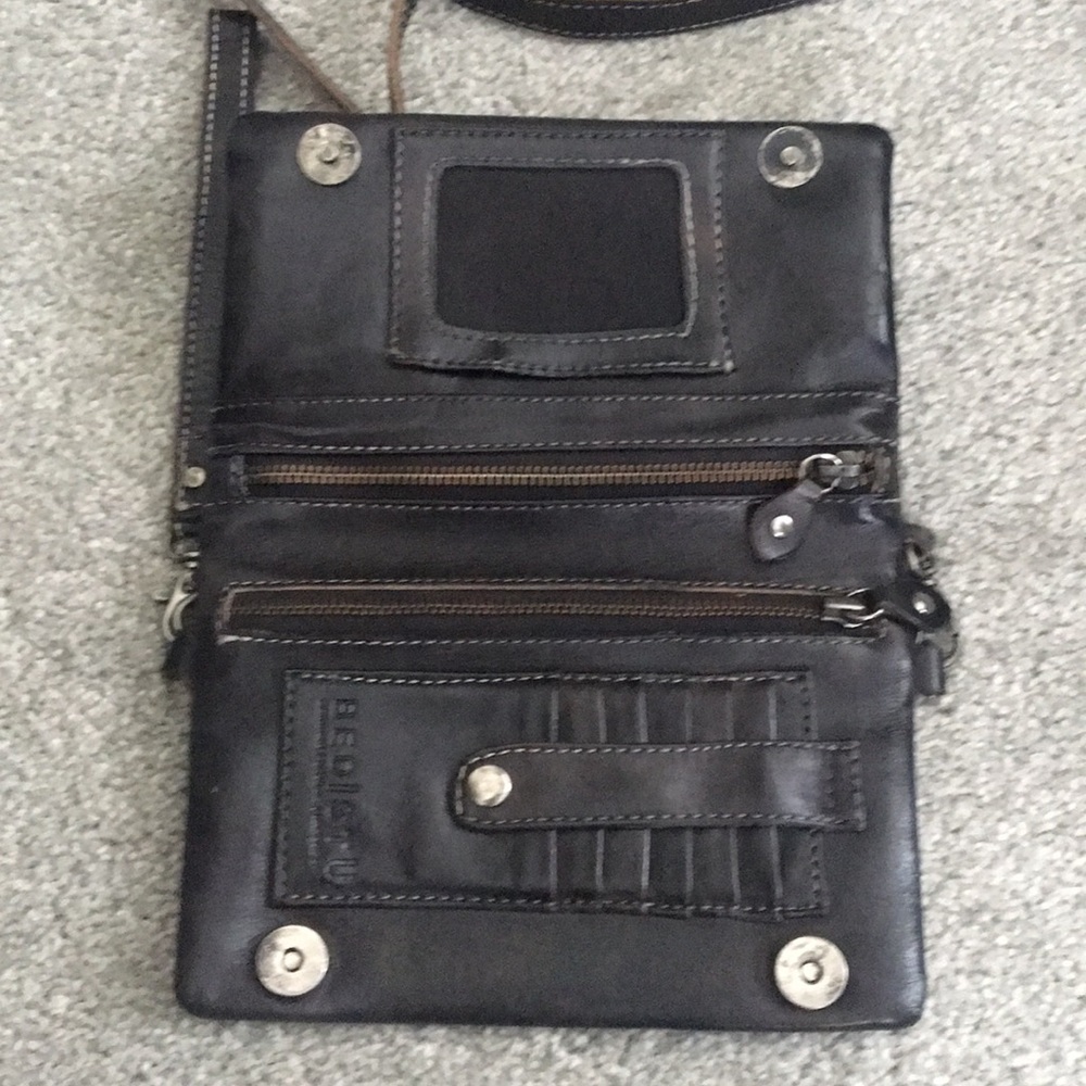 BedStu crossbody black genuine leather